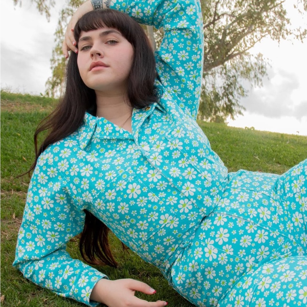 Big Bud Press Blue Floral Jumpsuit